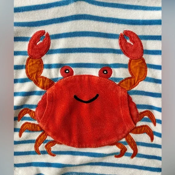 Mini Boden Terry Hooded Pool Coverup, 18-24m - Picture 2 of 4